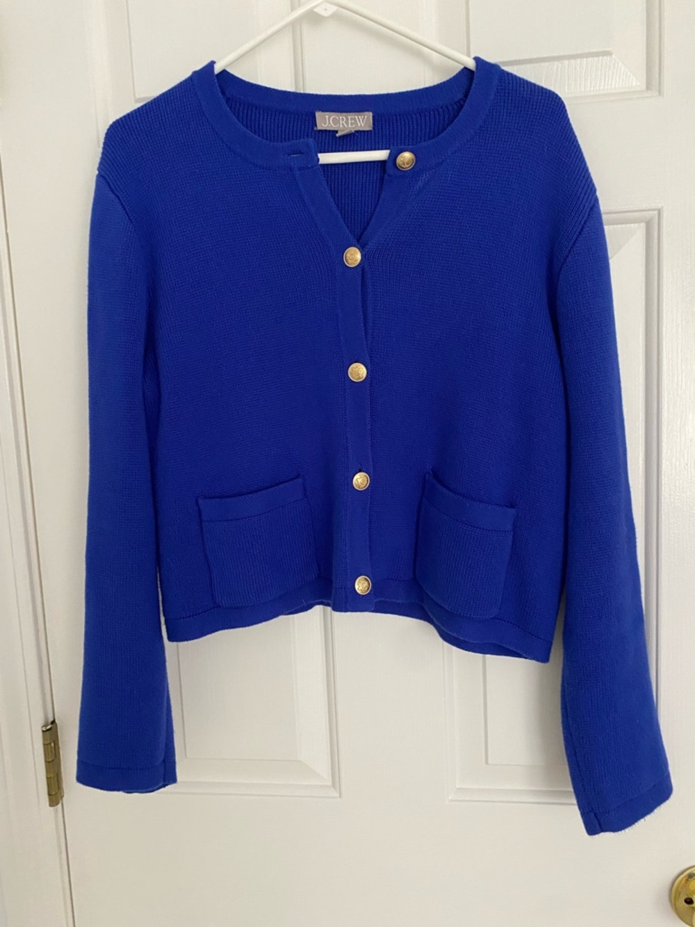 J. Crew Bright Cobalt Knit Sweater